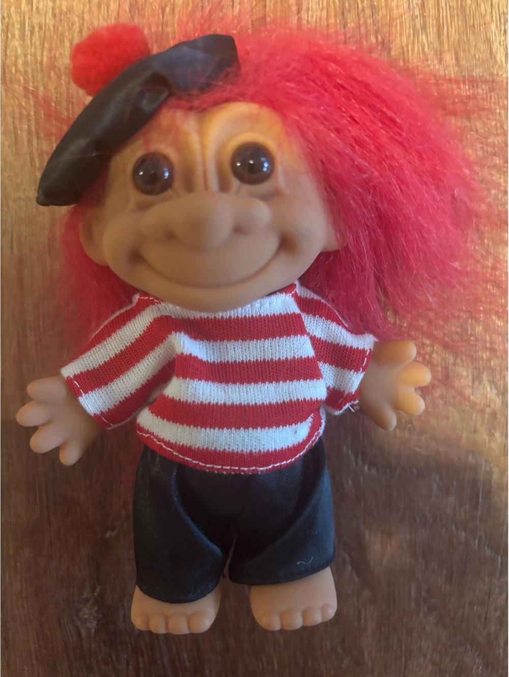 Troll Doll Vintage French Man Troll Russ 5” EUC
